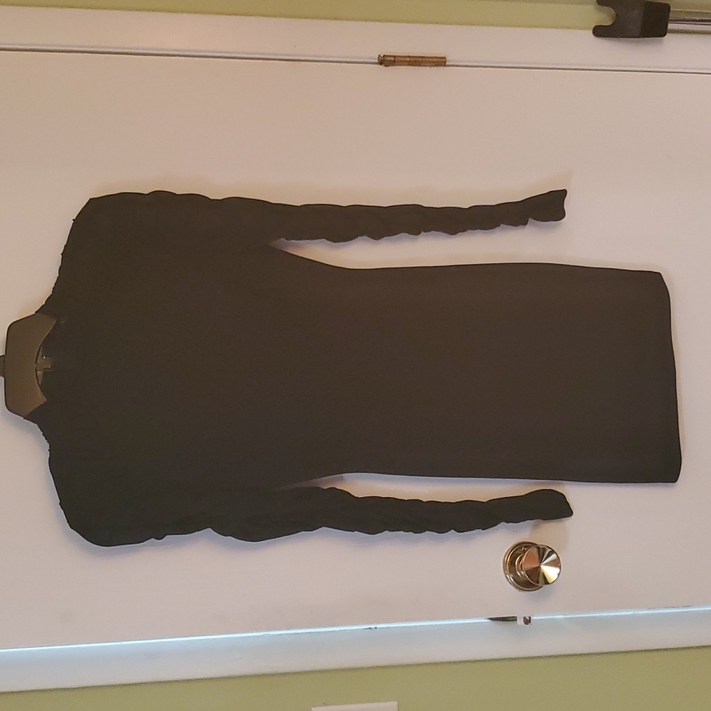 Black midi dress